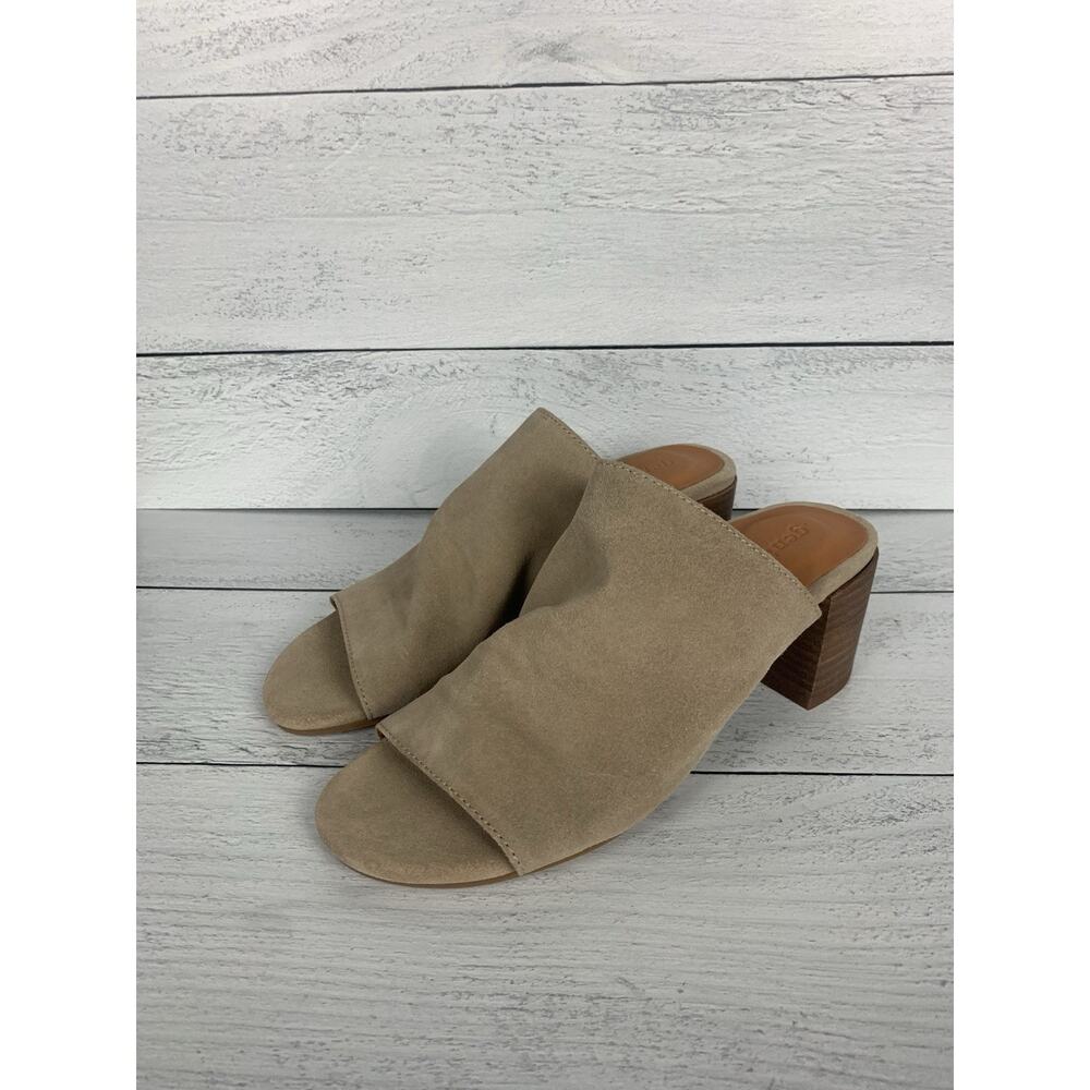 Gentle Souls By Kenneth Cole Women's Size 7 Beige Tan Leather Mules Slides Shoes